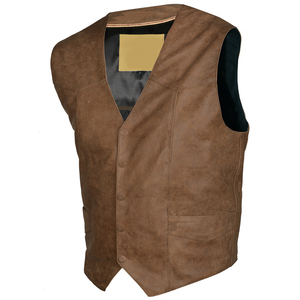 <b>Leather</b> Vest Classic Genuine <b>Leather</b> <b>Waistcoat</b> OEM Bulk Production Wholesale Export Fashion Apparel Market - Product Image 2