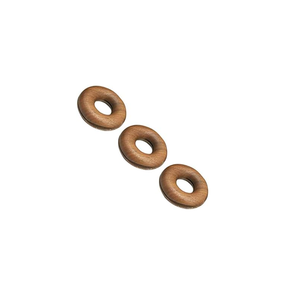 Lot de 3 emballages alimentaires créatifs en bois de hêtre et noyer en forme de beignet, personnalisables, pour la cuisine domestique - Product Image 1