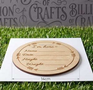 14 cartes de développement de bébé en bois avec sac de rangement, marqueurs de croissance mensuels gravés avec des animaux pour la photographie de nouveau-nés - Product Image 4