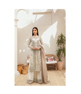 Brodé Main Travail Collection Fête De Mariage Porter Robe Nouvelle Longue Pakistanaise Shalwar Kameez Chemise Indienne Robe Femmes - Product Image 4