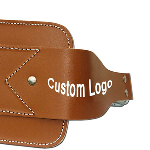 Ceinture de musculation en cuir avec boucle réglable, soutien lombaire pour l'entraînement en force, la musculation, unisexe, cuir brun de qualité supérieure - Product Image 4