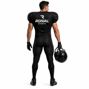Conjunto de Uniforme de Fútbol Americano para Hombre, MOQ Bajo, Alta Calidad, Poliéster/Algodón, Estampado por Transferencia de Calor, Patrón 3D, Deportivo - Product Image 3