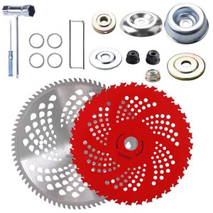 Kit Adattatore Universale Lame Decespugliatore con Punta in Carburo 10\" x 80T 9\" x 36T in Acciaio Legato Compatibili con Decespugliatori Taglio Premium - Product Image 1