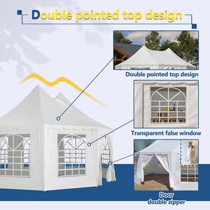 Gazebo all'aperto resistente del baldacchino della tenda del partito & del matrimonio con le borse di stoccaggio convenienti - Product Image 5
