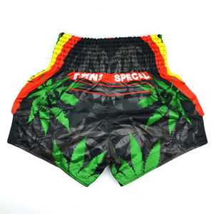 Pantalones Cortos de Entrenamiento de Muay Thai Estilo Tailandés, Satén Bordado, Ropa Deportiva Ligera para Adultos - Product Image 2