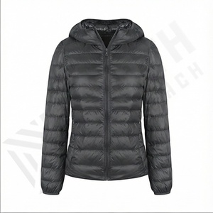 Chaqueta acolchada de calle alta para hombre, abrigo de invierno con capucha y cuello levantado, abrigos de bombardero con cremallera, los mejores materiales ligeros personalizables para hombre - Product Image 2