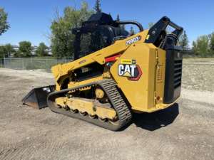 Chargeuse compacte sur chenilles CAT Caterpillar 299D3 XE de 2 tonnes avec chenilles et attache-benne - Product Image 3