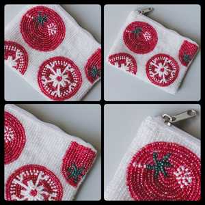Handmade Beaded Swimmer Girl <b>Coin</b> <b>Purse</b> Open Closure Chain Strap Polyester High Quality Eco-Friendly Summer Fashion Mini Wallet - Product Image 3