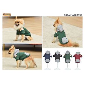 เสื้อฮู้ดสีบล็อกสำหรับสุนัข เสื้อผ้าสัตว์เลี้ยง ขนาดเล็ก กลาง ใหญ่ - Product Image 1
