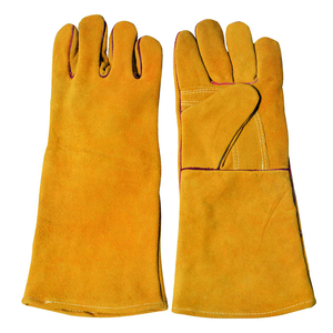 Gants de sécurité en cuir de vachette résistant à la chaleur pour la soudure, gants de travail industriels robustes avec protection de la paume - Product Image 6