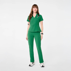 Ensembles d'uniformes d'infirmière pour femmes en tissu tissé respirant et confortable, salopettes à manches courtes, tenues d'hôpital - Product Image 3