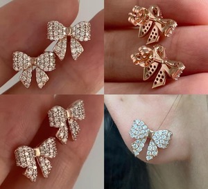 Pendientes de lujo para mujer en oro y plata, acabado en oro amarillo, blanco y rosa, diseño de piedra redonda, moissanita, CVD, CZ, 1.00 quilates, VVS2, D, VS1, joyería. - Product Image 4