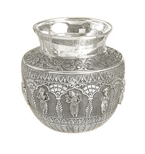 Pot en aluminium durable pour les rituels hindous de puja, les mariages, les fonctions de temple et les utilisations cérémonielles sacrées - Product Image 2