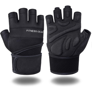 New Style Half-<b>Finger</b> Weightlifting Gloves Comfortable Premium Quality Weightlifting Gloves Adjustable Training Weightlifting - Product Image 1