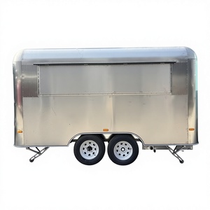 Fully Equipped Stainless Steel Mobile Food Truck | Outdoor Fast Food Kitchen Trailer With Coffee Machine For Sale - Product Image 4