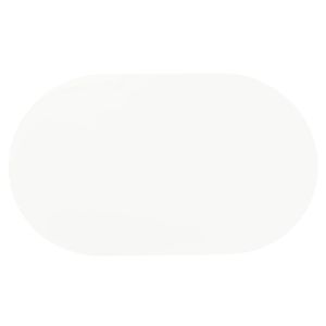 Tavolo da Pranzo Ovale Bianco e Cromato - Product Image 3