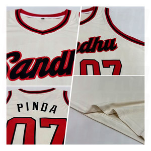 Camiseta de Baloncesto Personalizada, Cuello Redondo, Tejido de Punto Acanalado, Color Rojo y Negro, Premium, Transpirable, de Secado Rápido, Sin Mangas - Product Image 3