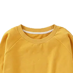 Conjunto Deportivo de Algodón Amarillo para Niñas, Cuello Redondo, Manga Larga, Pantalones Deportivos de Color Sólido, Ropa Casual de Otoño con Bolsillos Laterales y Cordón Ajustable - Product Image 4