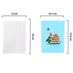 Tarjeta 3D Pop-Up al por Mayor, Decoración de Árbol de Navidad, Tarjeta de Felicitación 3D para las Fiestas de Invierno, Impresión Offset, Fabricante OEM - Product Image 2