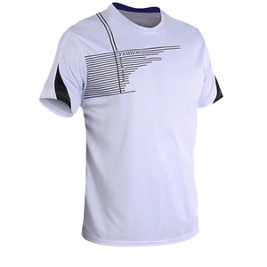 เสื้อยืดเทนนิสแขนสั้นระบายอากาศได้ดี คอวี ซับเหงื่อ แห้งไว  รับสกรีนชื่อทีม/นักกีฬา  ผ้าโพลีเอสเตอร์ ชุดกีฬาฤดูร้อน - Product Image 5