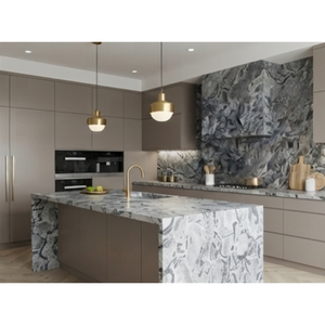Dalle de marbre calcite 3D MATRIX, polie, écologique, panneau mural moderne pour salon, grande dalle en provenance du Rajasthan - Product Image 1