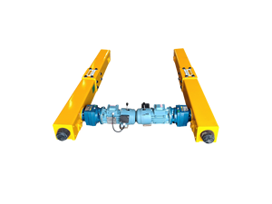 Carro final de viga simple de 3 toneladas, 10m de envergadura, tipo europeo, con caja de engranajes Elecon, motor ABB, freno de CC, para grúa EOT - Product Image 4