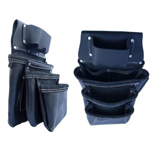 Premium Heavy-Duty Genuine Leather <b>Tool</b> Bag <b>Pouch</b> – Durable Electrician Utility <b>Tool</b> <b>Belt</b> - Product Image 1
