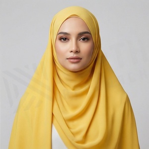 Hiyab de Chifón de Color Sólido para Mujer, Transpirable, para Uso Diario, Pañuelo Étnico de Oriente Medio - Product Image 4