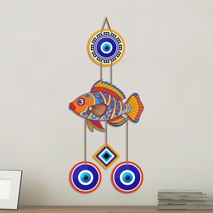 Décoration murale Fish Nazar Battu en MDF, Art déco, Œil protecteur, Vastu, pour entrée de maison - Product Image 2