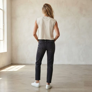 Débardeur personnalisé imprimé avec un motif vintage, tissu jersey 100% coton, sans manches, col rond, t-shirt unisexe, vêtements décontractés, vente en gros OEM - Product Image 6