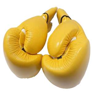 Guantes de Boxeo Profesionales de Cuero de Primera Calidad para Entrenamiento y Sparring, Guantes de Boxeo de Cuero Amarillo Premium - Product Image 6