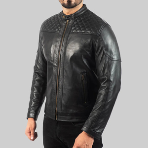 Vestes en cuir pour hommes à manches longues, prix de gros, 100% cuir PU, cuir écologique, manteaux d'extérieur pour adultes et garçons - Product Image 2