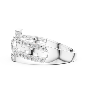 Bague en diamant cultivé en laboratoire pour femme, à porter au quotidien |   Nouveau diamant cultivé 0,64 carat certifié IGI Luxe - Product Image 2