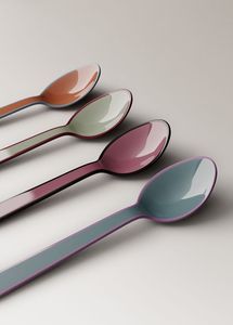 Juego de Cubiertos de Diseño Minimalista, Acabado Espejo, Apto para Lavavajillas, Cucharas Multicolores - Product Image 1
