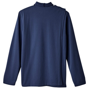Men's Black or <b>Grey</b> 100% Polyester with Knitted Collar Self Fabric Cuffs with Left Chest Pocket Long Sleeves <b>Polo</b> <b>Shirt</b> - Product Image 2