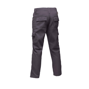 Pantalon cargo décontracté taille mi-haute pour homme, le plus vendu, avec poches utilitaires, coupe droite, couleur gris foncé, idéal pour le travail et les activités de plein air - Product Image 2
