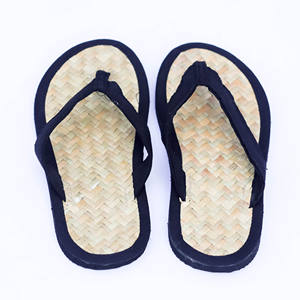 Chanclas de hierba de sarga tejidas a mano – Estilo vintage, suela de goma antideslizante, de paja natural sin forro, punta redonda, punta cerrada - Product Image 4