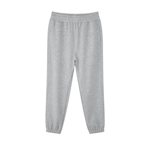 Grijze joggingbroek voor heren, elastische taille, met boord aan de onderkant, casual joggers - Product Image 1