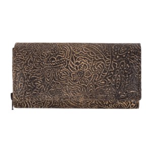 Custom Logo Genuine Leather Women's <b>Long</b> <b>Wallet</b> Floral Embossed RFID Blocking Clutch Coin Purse Daily Use Multi-Pocket - Product Image 1