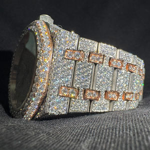 Premium Quality Stainless Steel Moissanite Diamond Quartz <b>Watch</b> Elegant Luxury Business Antique Glass Dial 5ATM <b>Waterproof</b> ETA - Product Image 1