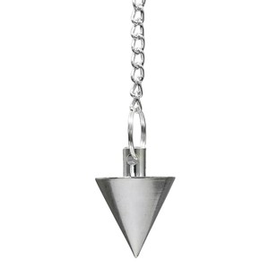 Vente en gros de pendules Feng Shui de qualité supérieure, en argent poli, de forme conique, pour la guérison énergétique et la divination - Product Image 6