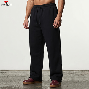 Pantalon de survêtement basique décontracté en toile légère, coupe droite, prix usine, tendance, avec logo personnalisé, unisexe, pour homme, à prix abordable - Product Image 1