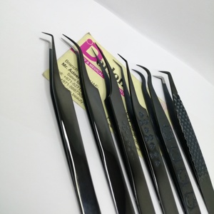 Custom Logo Fiber Tip Tweezers For Eyelash Extension Star Diamond Heart Grip Volume Tweezers Stainless Steel Hello Kitty Tweezer - Product Image 6