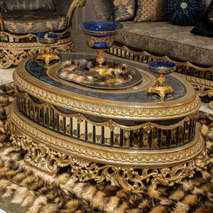 Juego de Sofás Tapizados en Madera de Teca de Lujo Estilo Palacio Majestuoso, Tallados a Mano, Muebles Clásicos Reales para Sala de Estar, Estilo Europeo Premium - Product Image 6