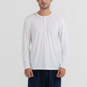 Camisetas de Hombre de Alta Calidad con Diseño de Nervaduras, Corte Regular, Personalizadas, Casuales, de Moda, Manga Larga, 100% Algodón, Transpirables, Antiarrugas, de Secado Rápido - Product Image 1