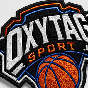 Patch de basket-ball OXYTAG Sport, brodé, thermocollant, en tissu, forme irrégulière, tissé, décoratif, prix abordable - Product Image 6