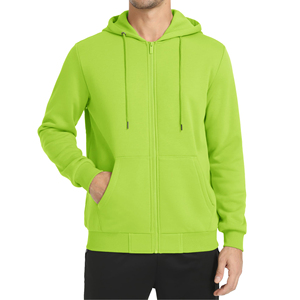 Sudadera con capucha informal de algodón con bolsillos frontales, corte regular, forro polar, precio económico para hombre, sudaderas con capucha con cremallera de alta calidad para hombre - Product Image 1