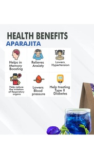Polvo de Flor de Aparajita Natural, Superalimento Herbal, Mezcla para Bebidas, Empaque a Granel, Superventas - Product Image 2
