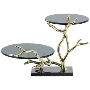 Ensemble de supports à gâteau ronds à 3 niveaux en acier inoxydable argenté brillant avec bords perlés, réutilisables, pour la présentation de desserts à la maison et en hôtel - Product Image 4