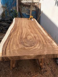 Table à manger pliable en bois d'orme recyclé vieilli, style traditionnel, 12 places, plateau épais, imperméable et écologique - Product Image 2